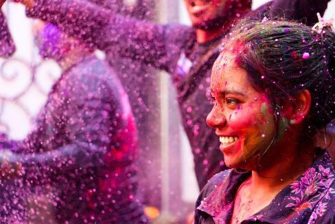 Campo di lavoro in India Holi
